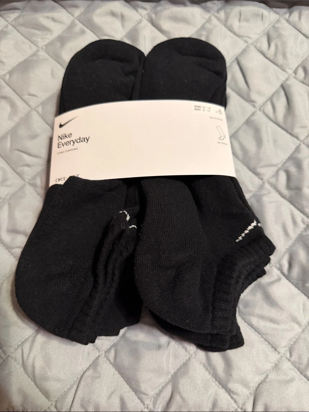 Nike Black Everyday Low-Cut Athletic Socks - 6 Pack